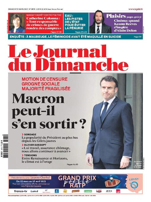 Title details for Le Journal du dimanche by Lagardere Media News - Wait list